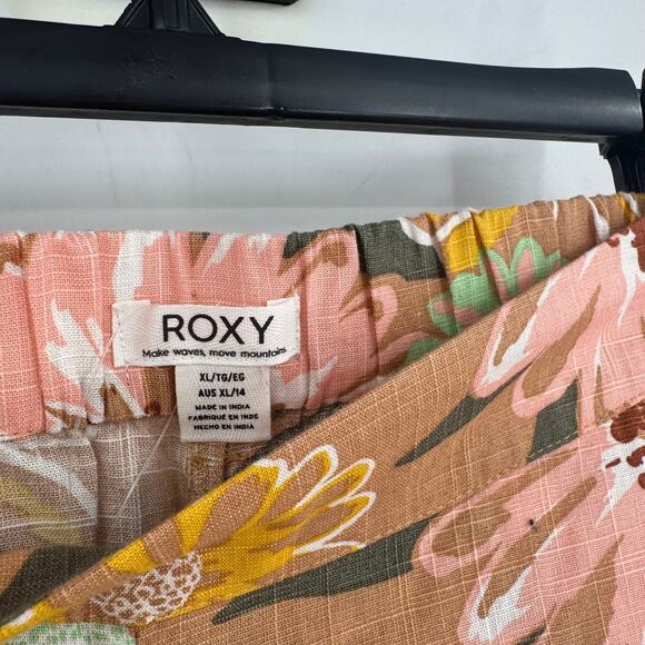 Roxy Women's XL Floral Midnight Avenue Wide Leg Coastal Pull On Beach Pants NWT - Picture 8 of 11